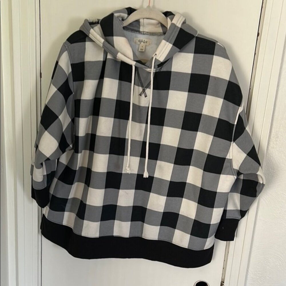 Style & Co. Monochrome Patterned Hoodie